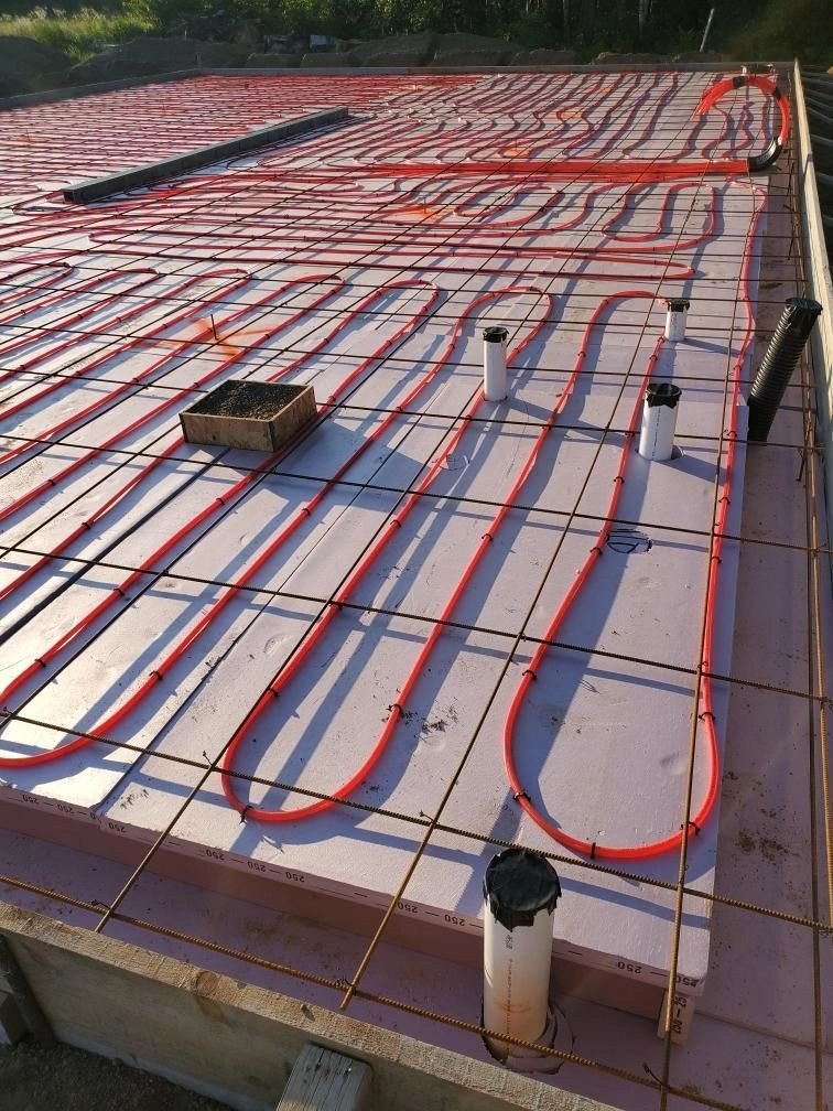 Heating - In floor heat start install