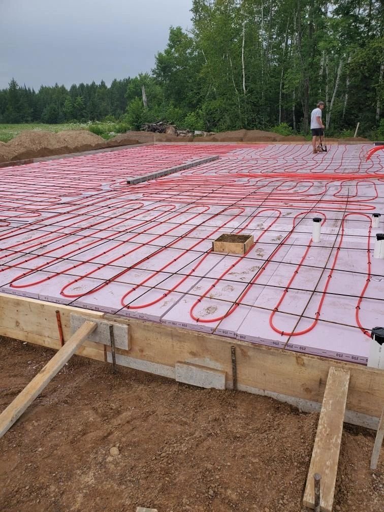 Heating - the start to in floor heat installation