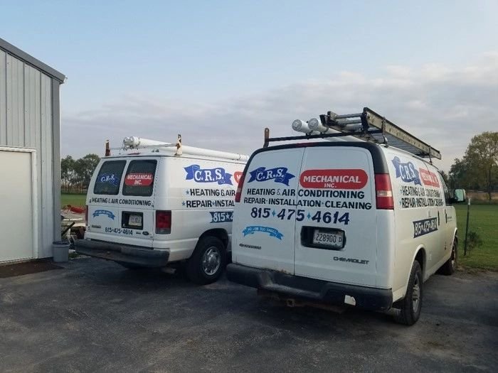 CRS Mechanical HVAC equipment on the job